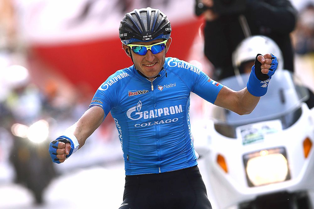 Sergey Firsanov (Gazprom-Rusvelo) wins stage 2 of Coppi e Bartali