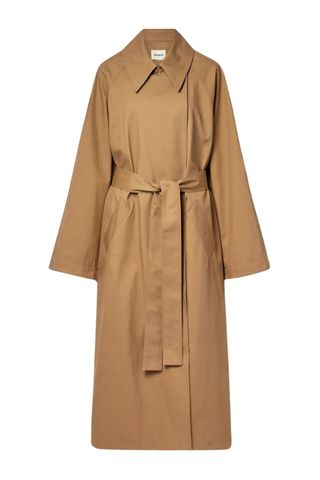 Khaite Minnie belted cotton-blend twill trench coat