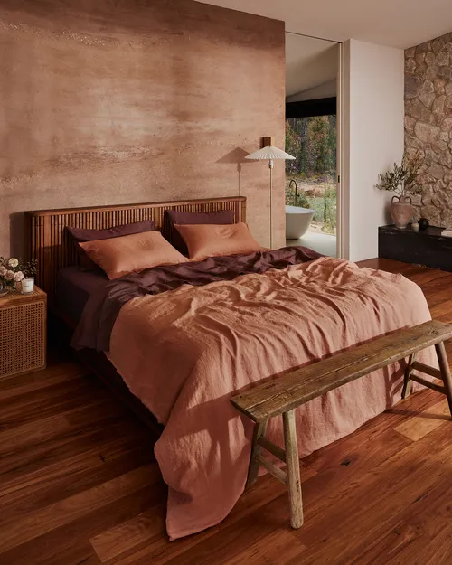 Cacao 100% French Flax Linen Flat Sheet