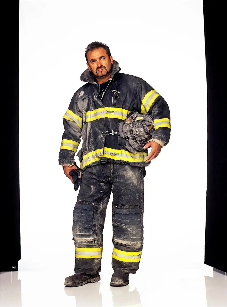 A portrait from Joe McNally's Faces of 9/11 series of giant Polaroids