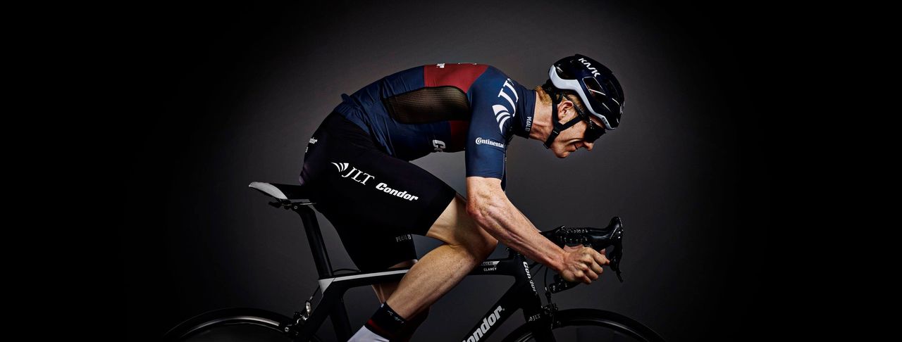 Ed Clancy does his best race face