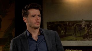 Michael Mealor as Kyle in a suit in The Young and the Restless