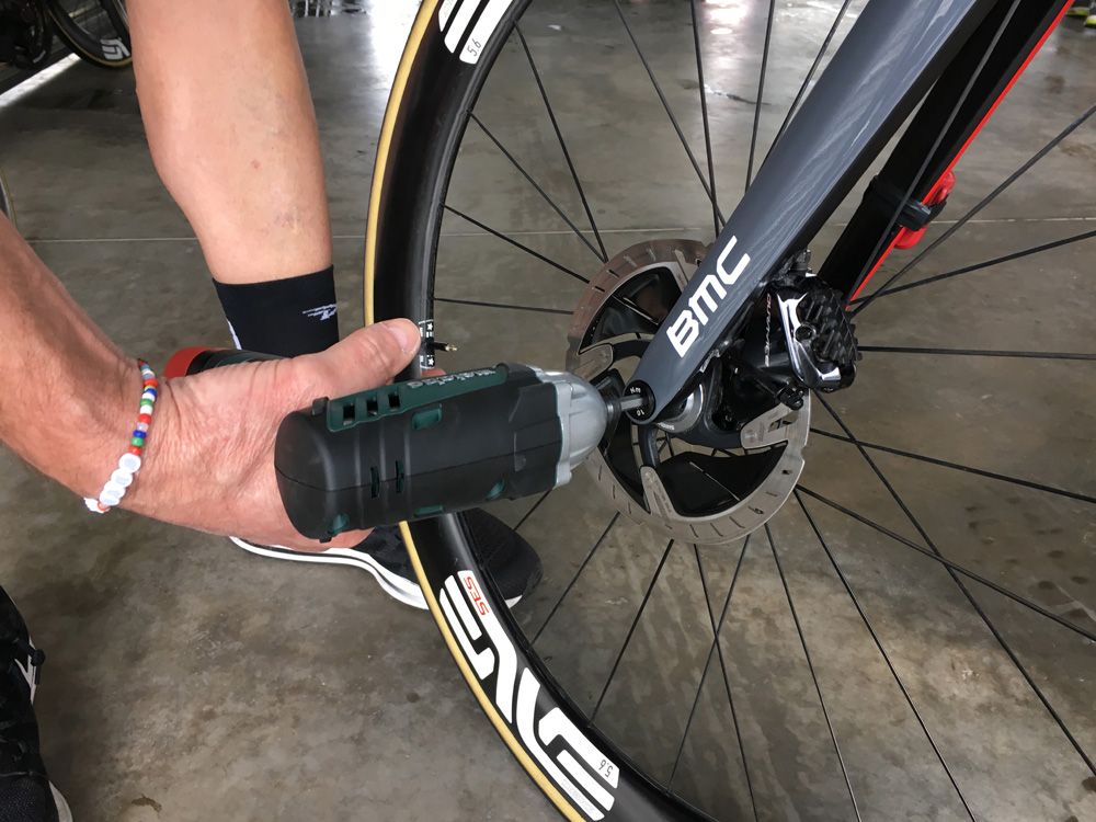 Klas Johansson of Dimension Data opts for a Metabolism Powermaxx drill