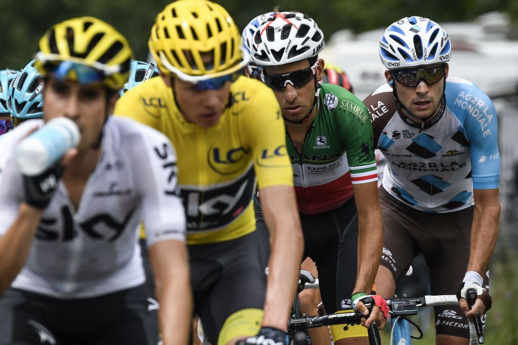 Mikel Landa, Chris Froome, and Fabio Aru