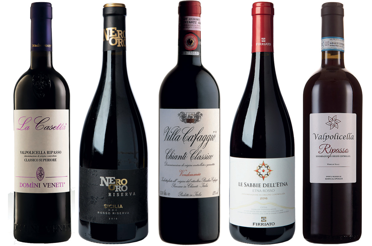 Italian high street red wines