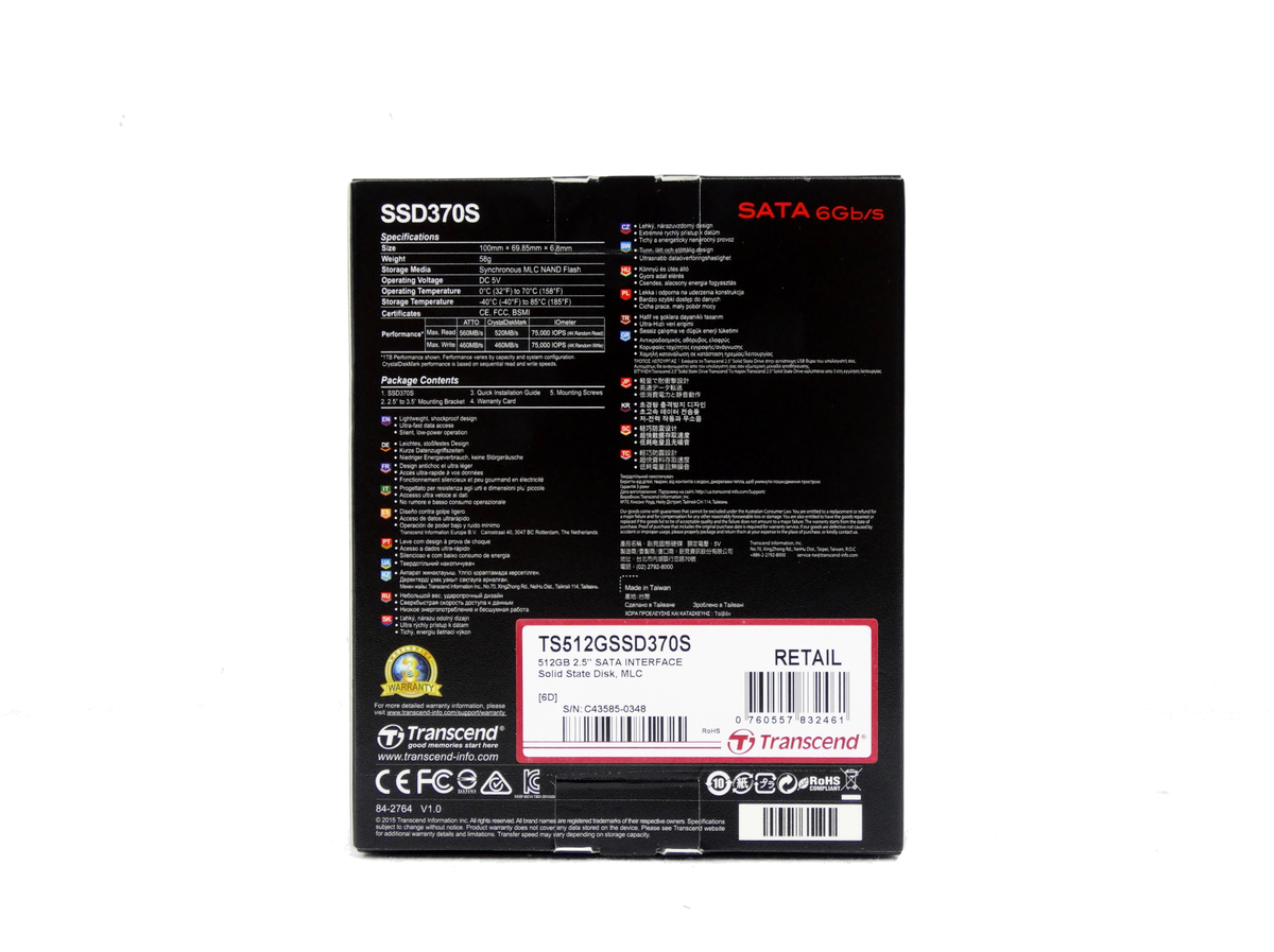 mia Transcend SSD370S 512GB 未開封品 Transcend SSD370S 512GB SSD