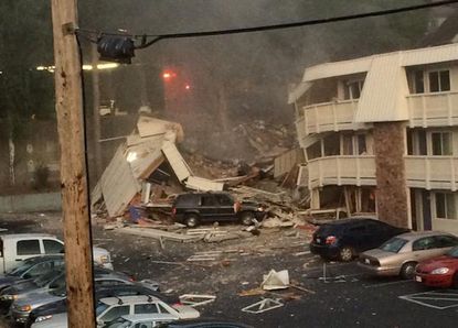 This Motel 6 in Bremerton, Washington, exploded Tuesday night