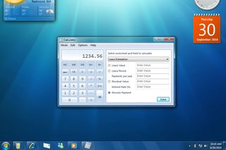The new look Windows 7 desktop