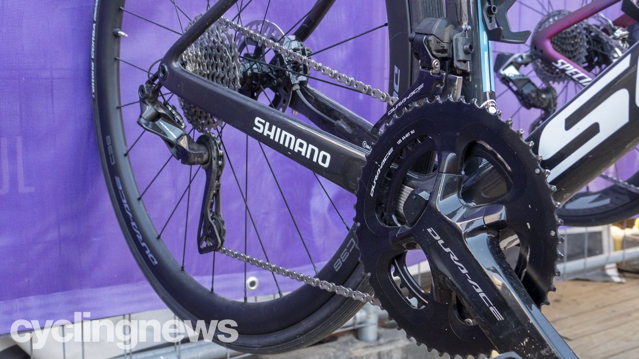 Podium bikes at the women's Omloop Het Nieuwsblad