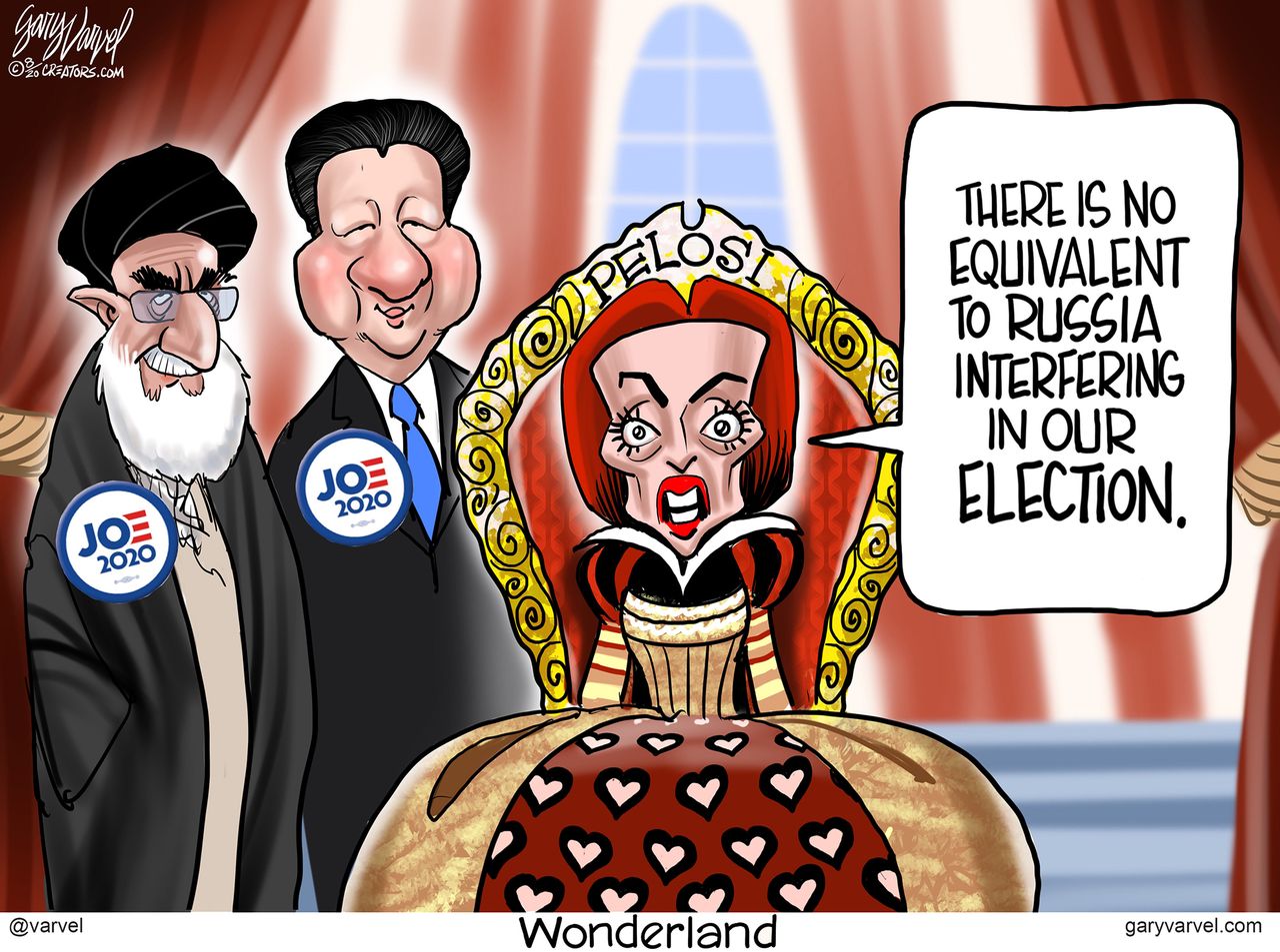 Political Cartoon U.S. Nancy&amp;amp;nbsp;Pelosi Russian Election Interference China Iran Biden