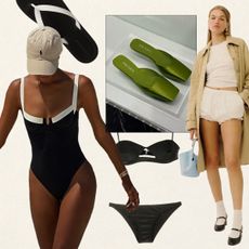 A collage of Instagram, flat, and on-model product images showcasing summer 2024 trends.