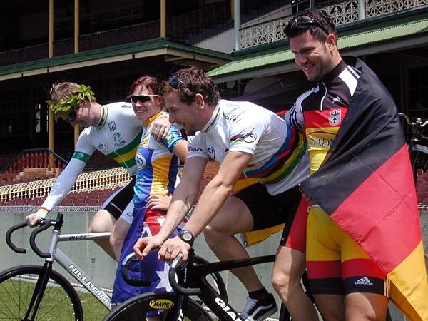 Each man and their compatriots get together at the SCG
