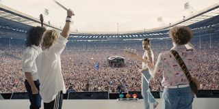 Bohemian Rhapsody characters performing