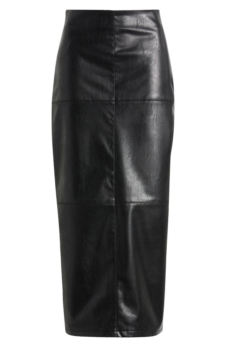 Faux Leather Midi Skirt