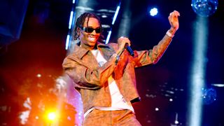 LAS VEGAS, NEVADA - OCTOBER 08: In this image released on October 15, 2024, Soulja Boy performs onstage during the BET Hip Hop Awards 2024 at Drai's Beachclub & Nightclub on October 08, 2024 in Las Vegas, Nevada. (Photo by Johnny Nunez/Getty Images for BET)