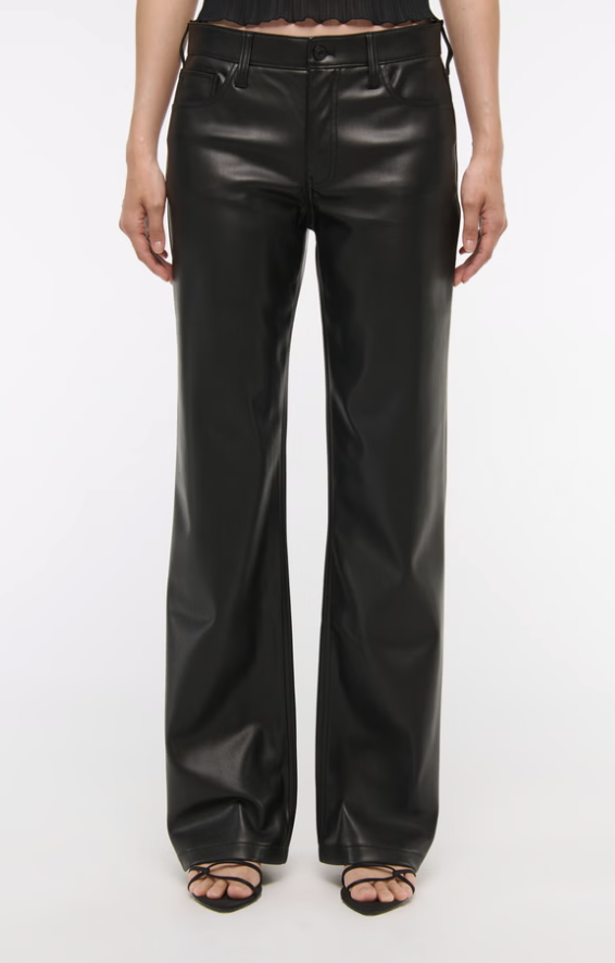 Abercrombie &amp;amp; Fitch, Vegan Leather Low Rise Baggy Pant
