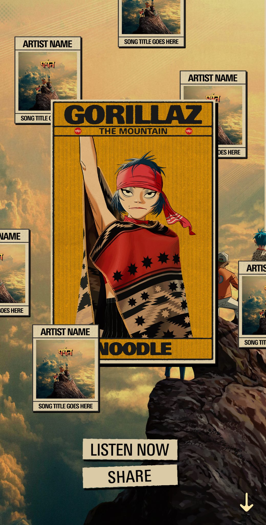 Spotify Gorillaz Character Match brand activation