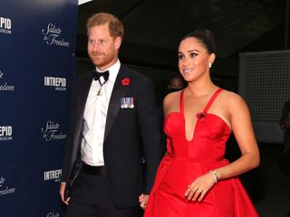 Prince Harry, Duke of Sussex and Meghan, Duchess of Sussex attend the 2021 Salute To Freedom Gala
