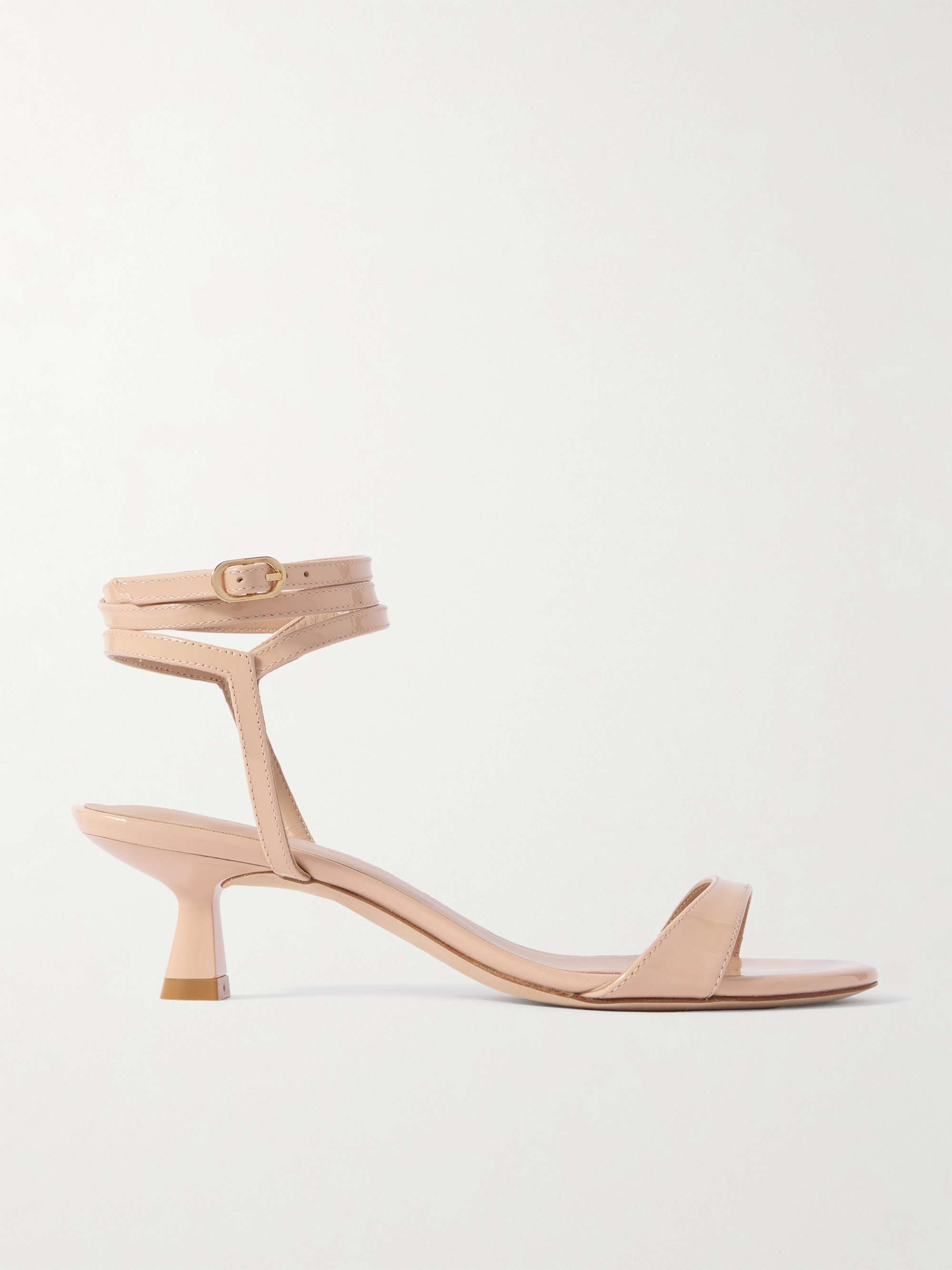 Nudist Wrap Patent-Leather Sandals
