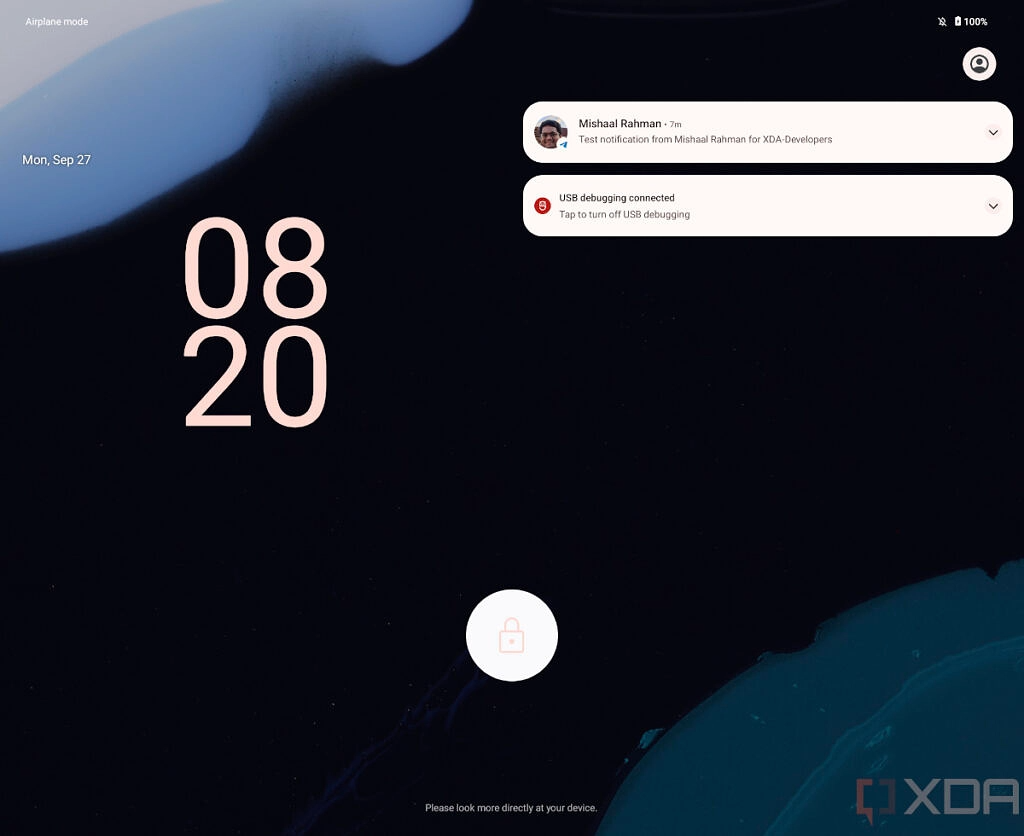 android 12.1 lock screen
