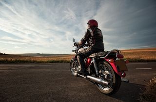 man on bike photography