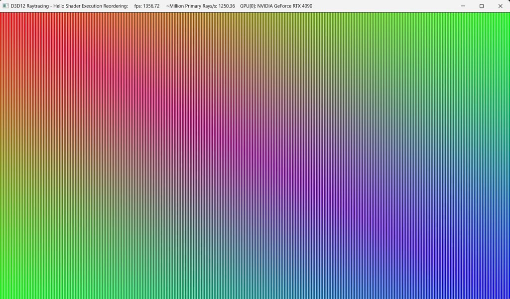 The D3D12 Raytracing demo used to test SER