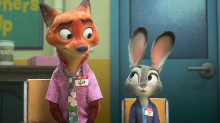 Nick Wilde and Judy Hopps in Zootopia 2
