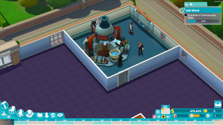 Early level screenshot of Two Point Campus showing the creation of a Scientography classroom