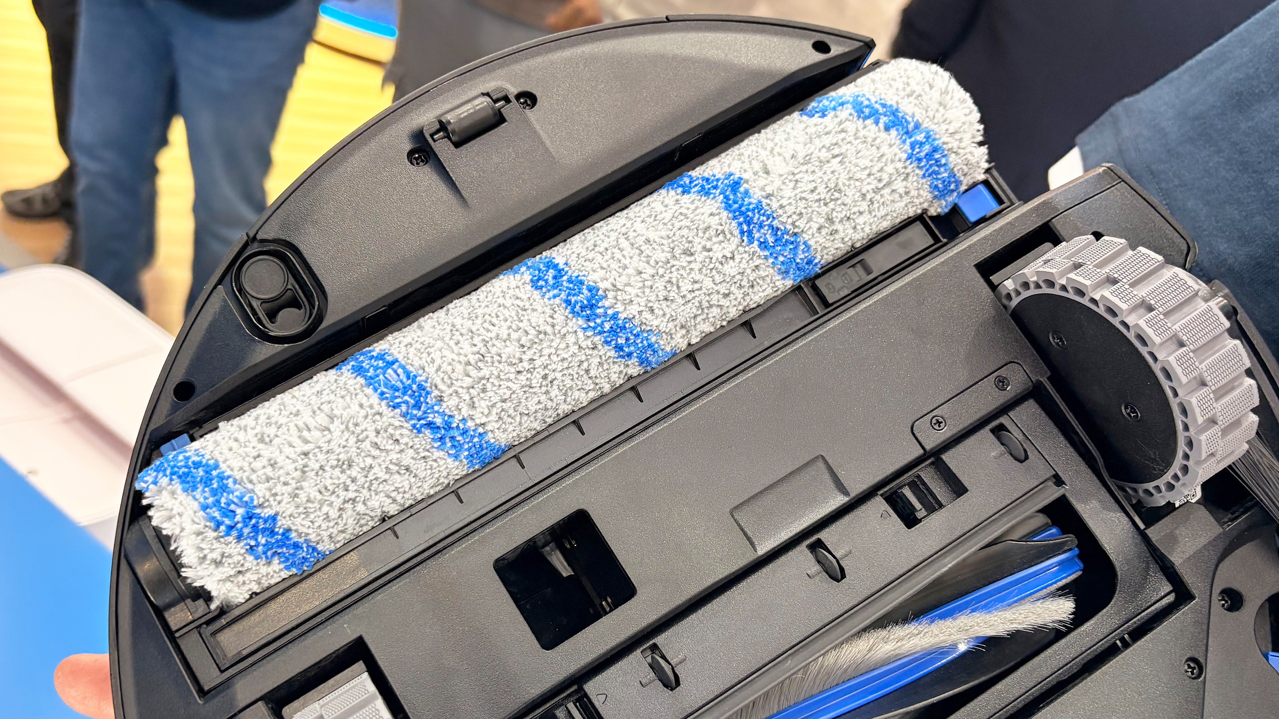 close-up of the Ecovacs Deebot X12S robotm vacuum at IFA 2026 in Berlin