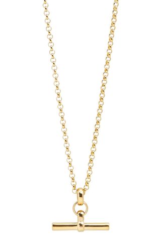 Tilly Sveaas Small Gold T-Bar On Belcher Chain