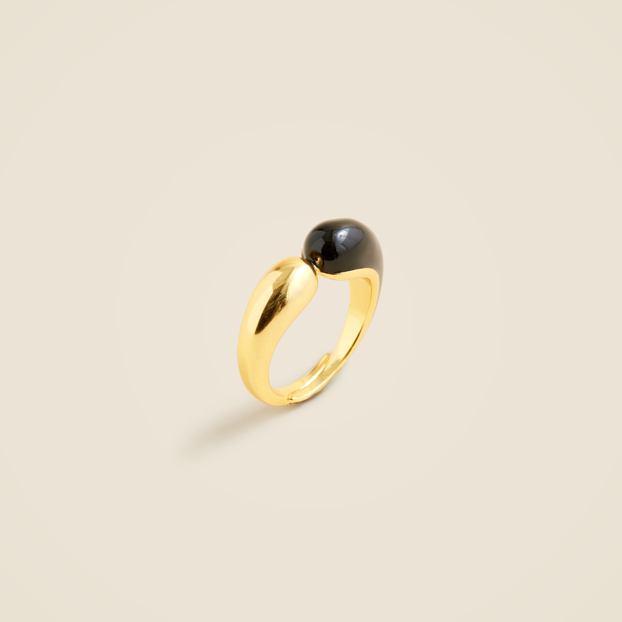 Khiry X J.crew Two-Talon Ring With Black Enamel