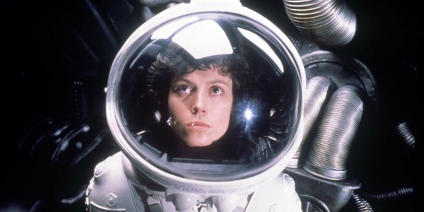 Sigourney Weaver in a spacesuit in Alien