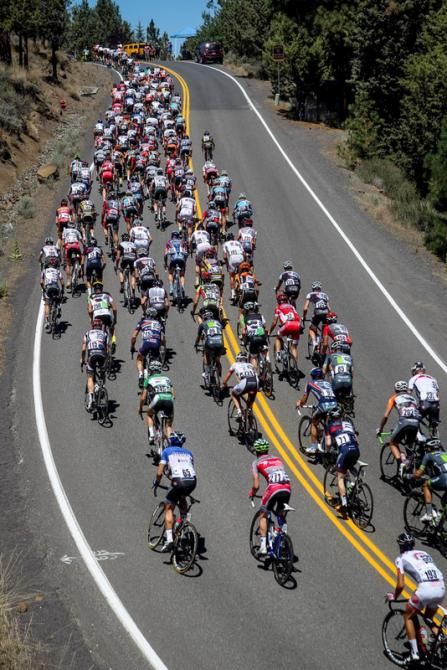 The men on the final KOM climb.