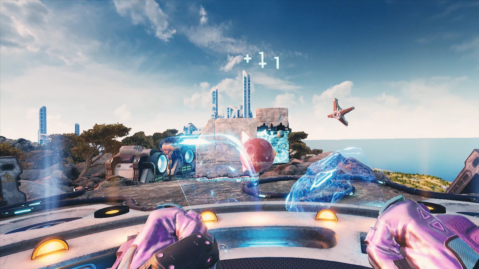 Screenshot from VR game Viro Move