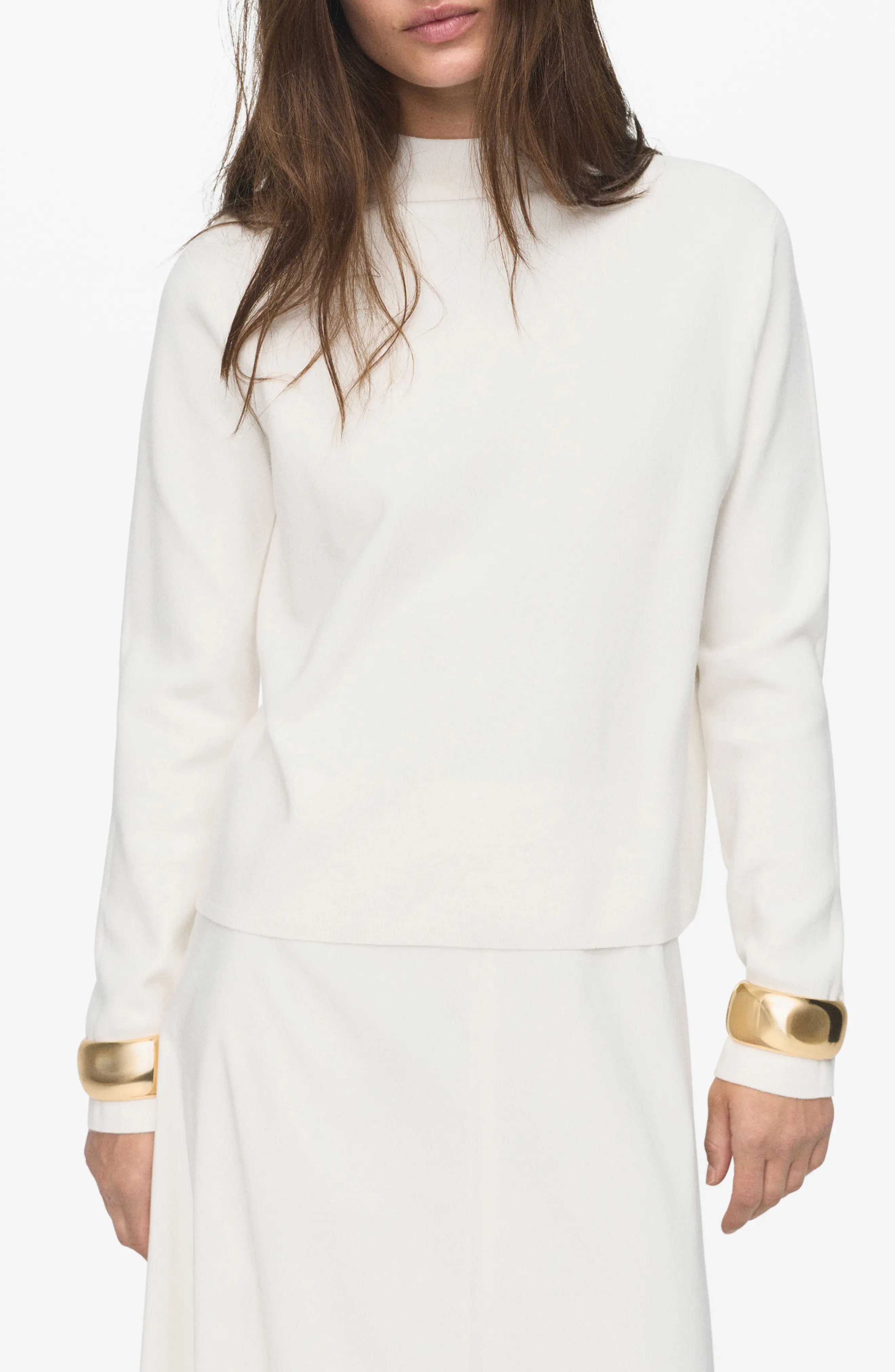 MANGO, Funnel Neck Sweater