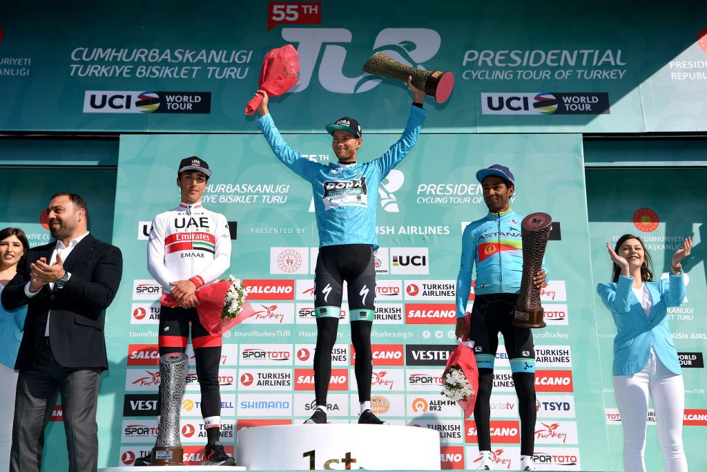 The final podium &ndash; Conti, Gro&szlig;schartner and Kudus (L-R)