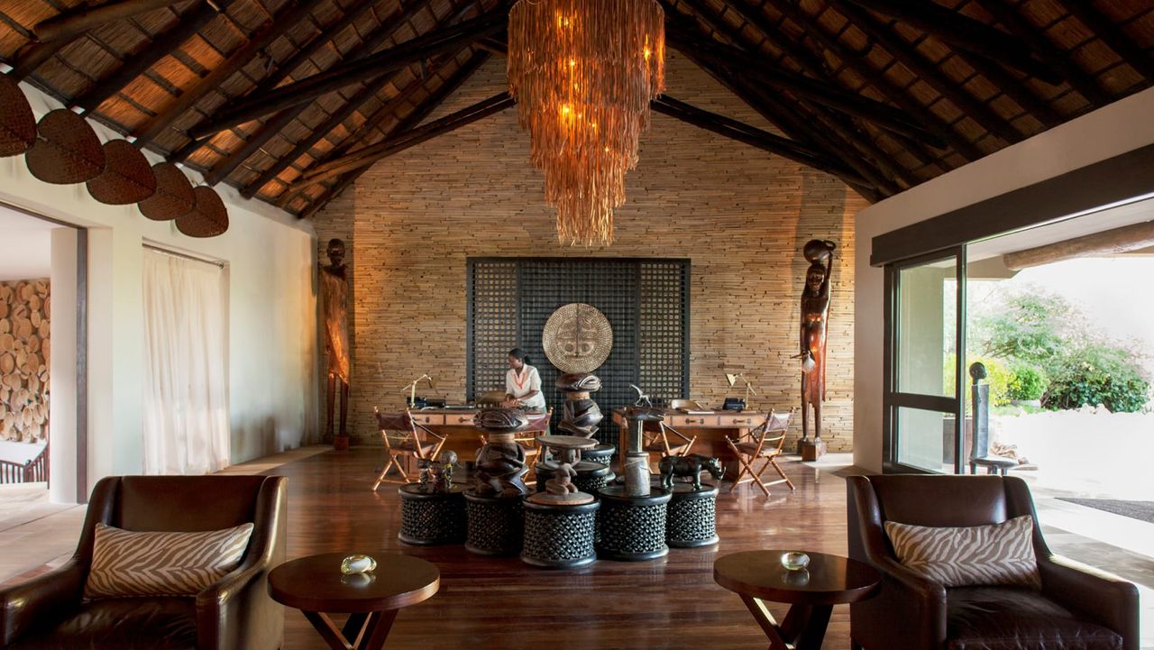 Image of a four seasons lobby in the Serengeti