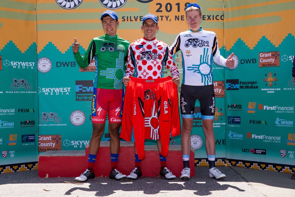 The jersey winners from stage 1 at Tour of the Gila