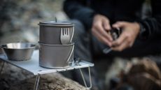 best camping cookware set: SnowPeak titanium Solo Combo 2.0