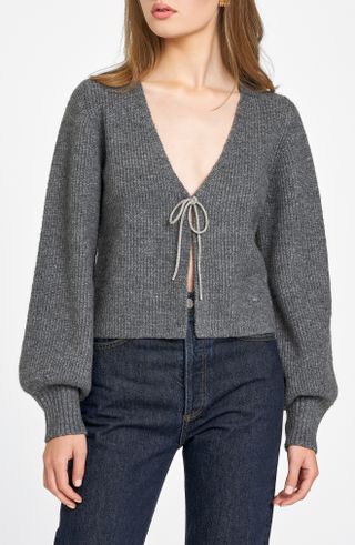 WAYF, Lila Crystal Tie Cardigan