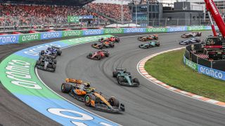 Lando Norris of Great Britain leads last year&#039;s Dutch GP ahead of the 2024 F1 race weekend at Zandvoort