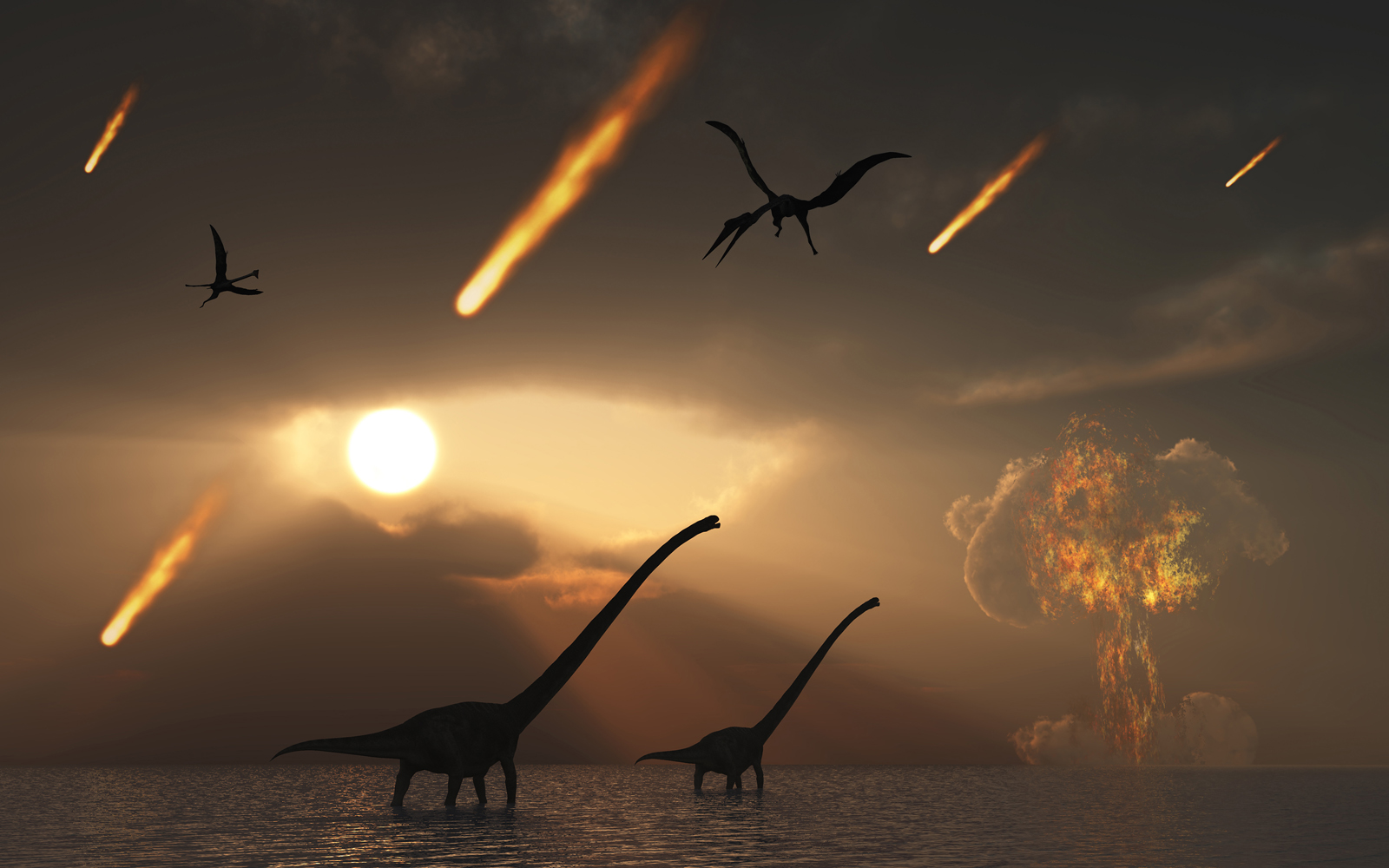What Really Killed the Dinosaurs? Asteroid and Volcanoes Might Share the Blame | Space