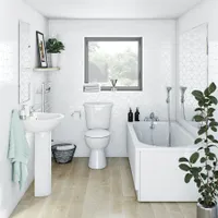 This cheap bathroom suite from VictoriaPlum is great for small bathrooms