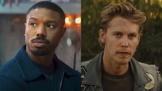 Michael B. Jordan in Creed III/ Austin Butler in The Bikeriders (side by side image)
