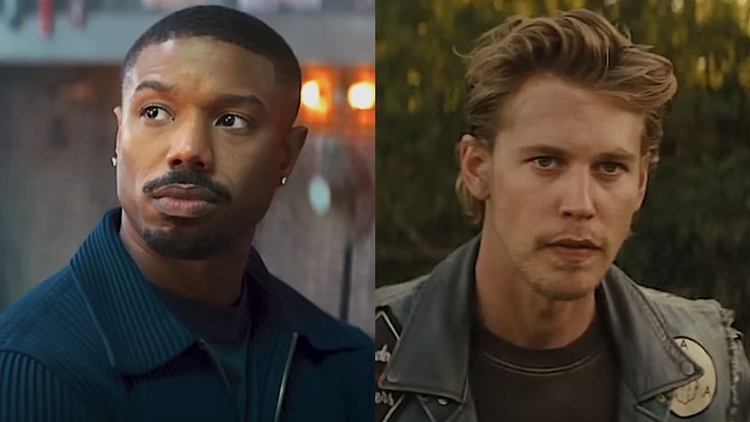 Michael B. Jordan in Creed III/ Austin Butler in The Bikeriders (side by side image)