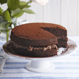 Chocolate and Hazelnut Victoria Sponge Cake