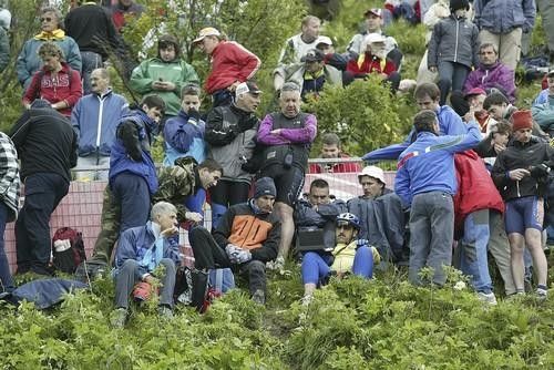 Thick crowds on the Monte Zoncolan.
