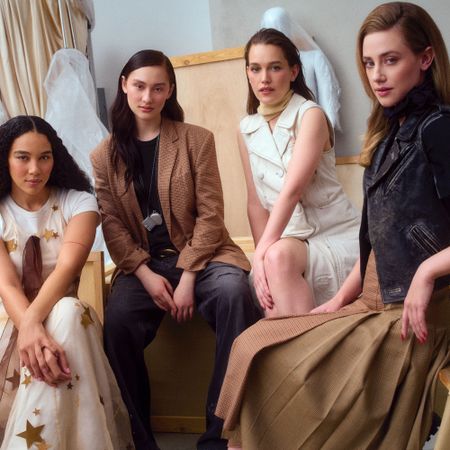 Forbidden Fruits cast poses for Who What Wear