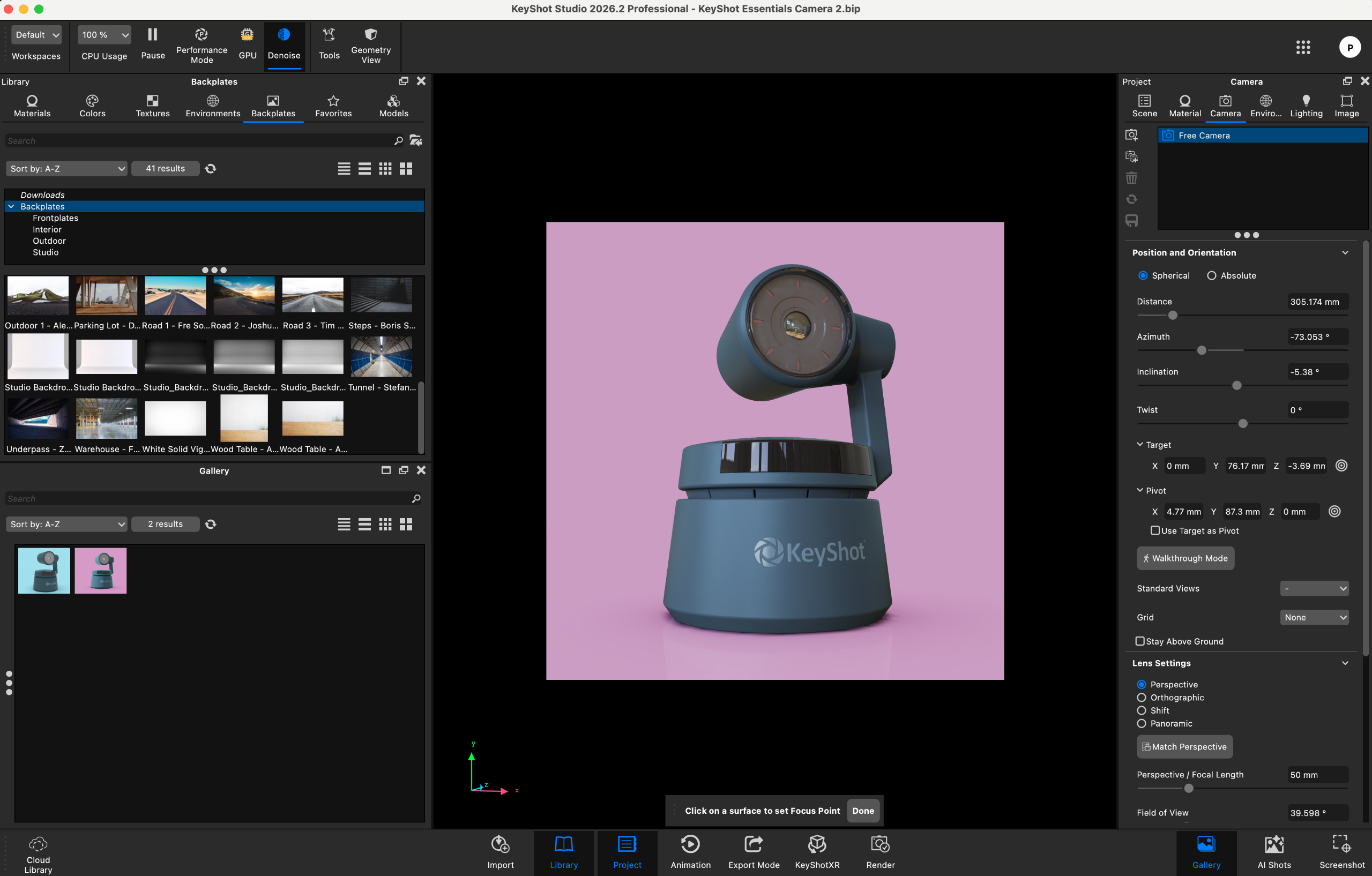 3D model produced by KeyShot