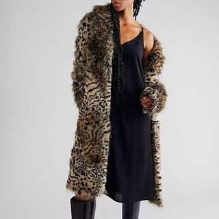 free people leopard fur coat